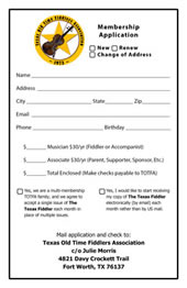 TOTFA Membership Application.